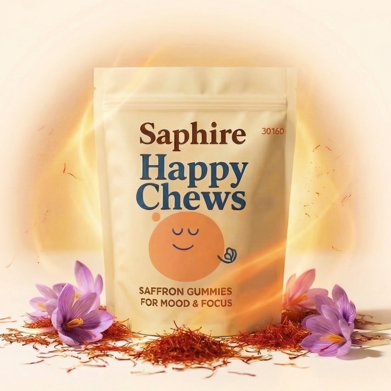 Saphire Happy Chews — Saffron Gummies for Focus, Mood & Calm
