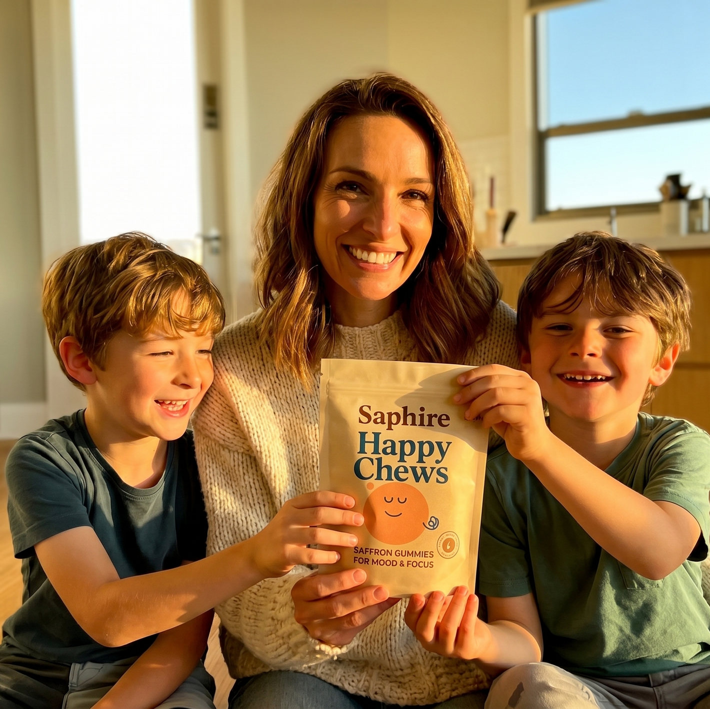 Happy child with Saphire Happy Chews